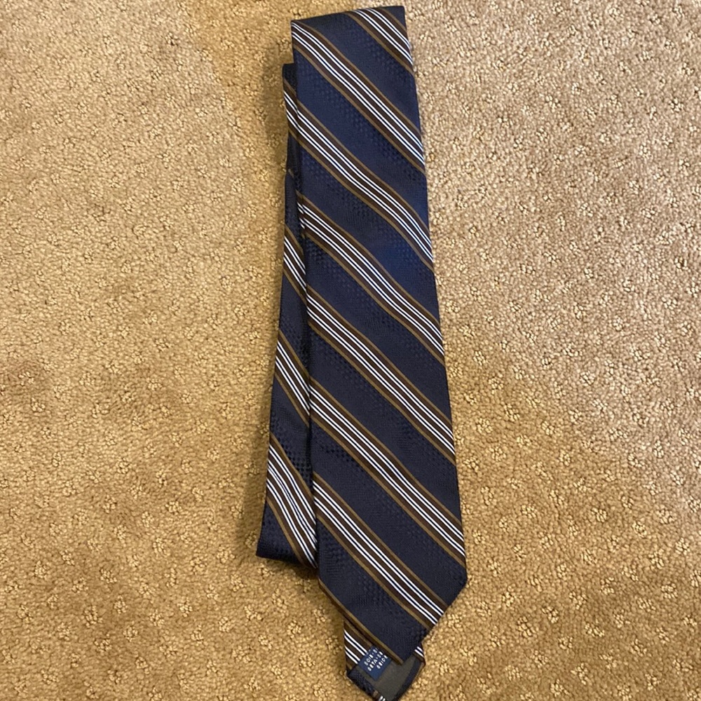 Navy and Brown Stripped Faconnable Tie